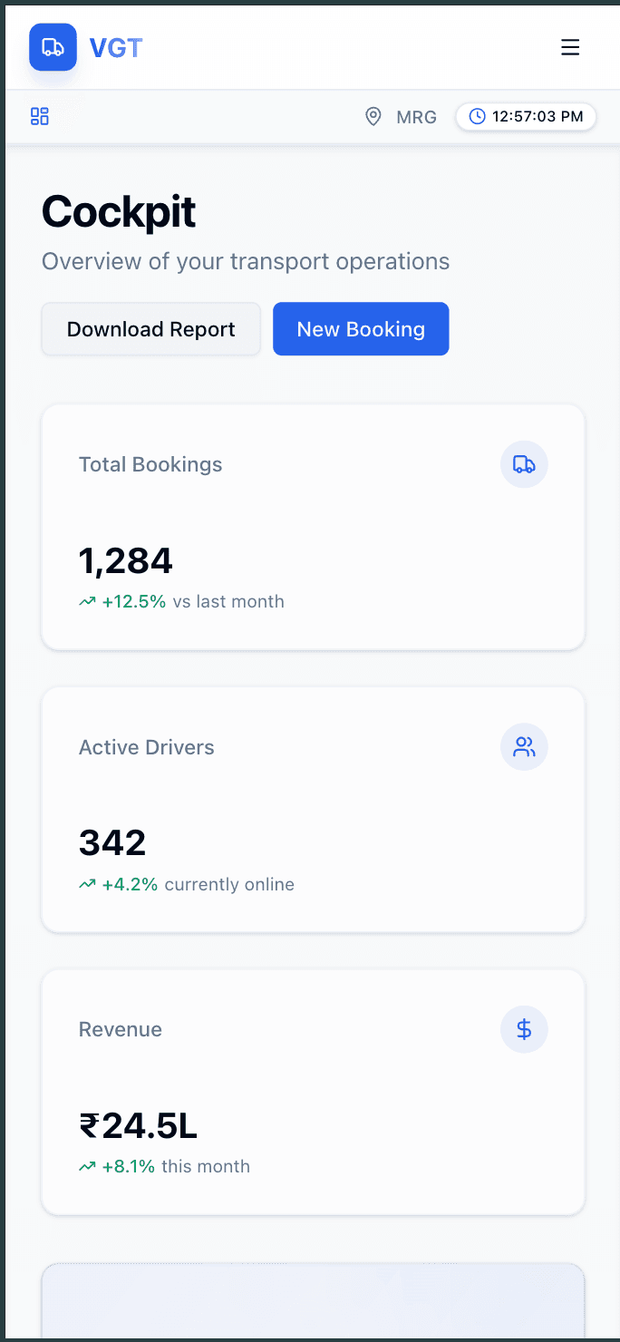 VGT — payment, challan and tracking views