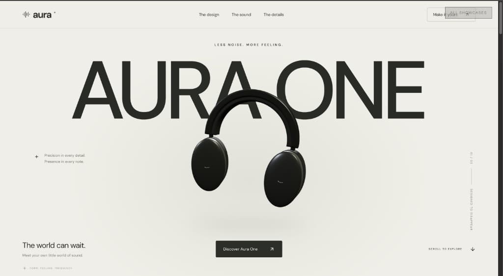 Aura Studio — Luxury Headphone Showcase