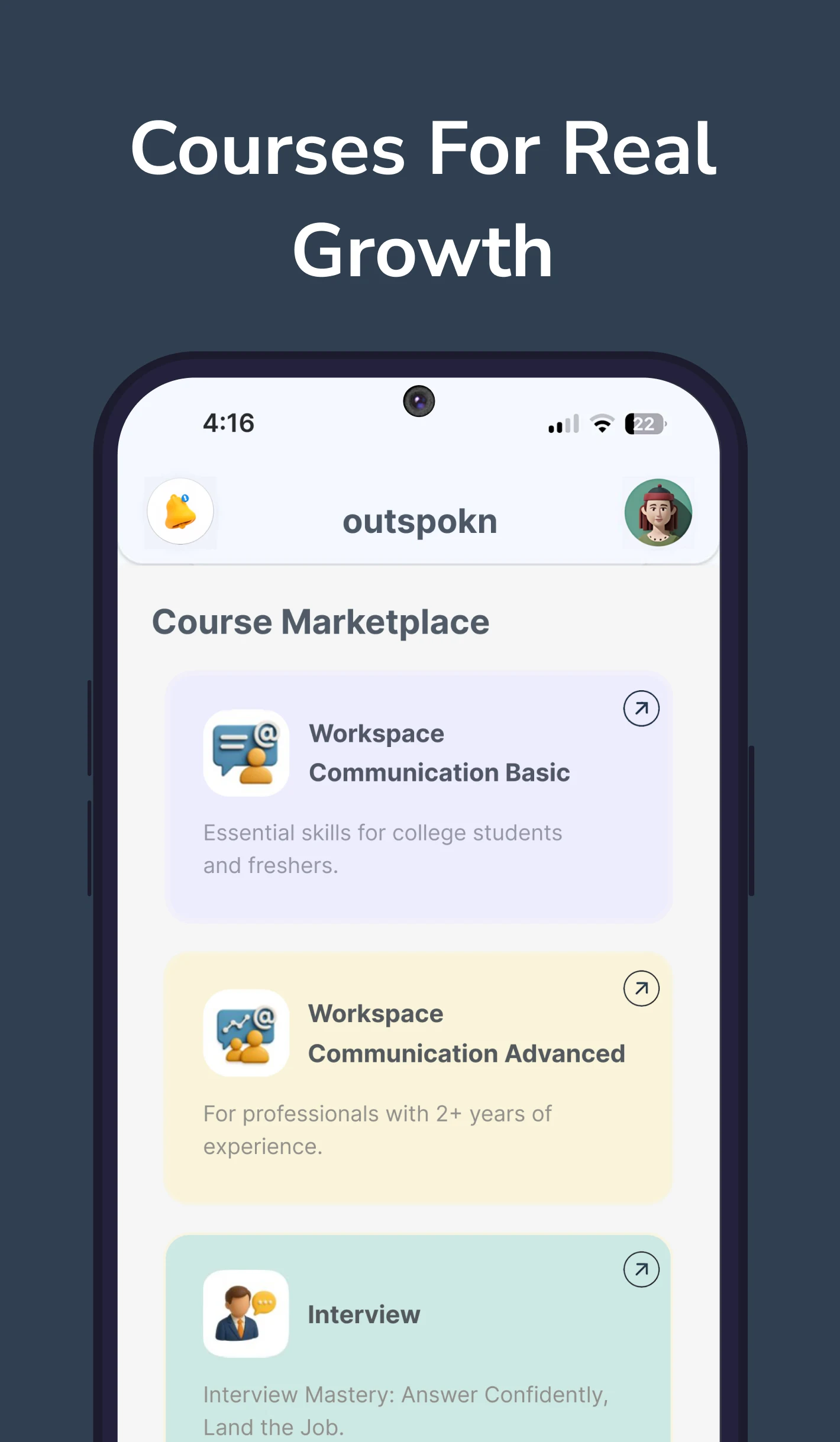 Outspokn — AI English learning mobile app